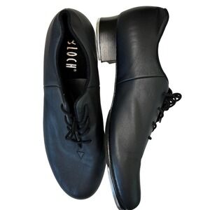Bloch Womens Tap Shoes Black Lace Up Shockwave Taps Size 11M Dance Performance